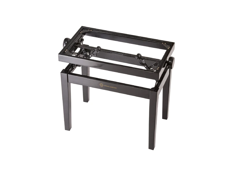 K&M 13701 Pianobenk tre-ramme, bøk sort blank finish 