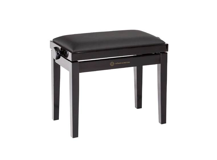 K&M 13701 Pianobenk tre-ramme, bøk sort blank finish 
