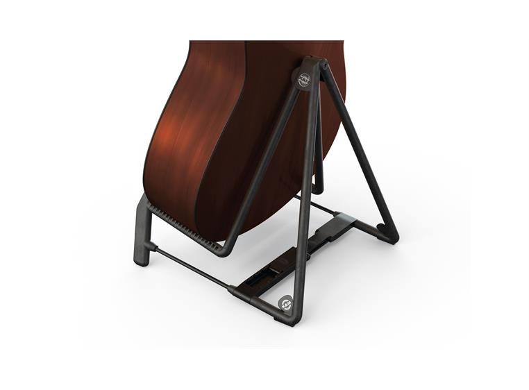 K&M 17580 A-guitar stand »Heli 2«, red For storage and transport, folds flat