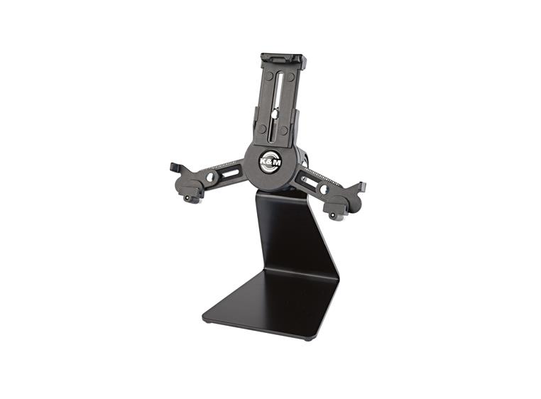 K&M 19797 Tablet PC table stand, Black Table Stand with Universal Tablet Holder