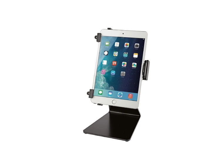 K&M 19797 Tablet PC table stand, Black Table Stand with Universal Tablet Holder 