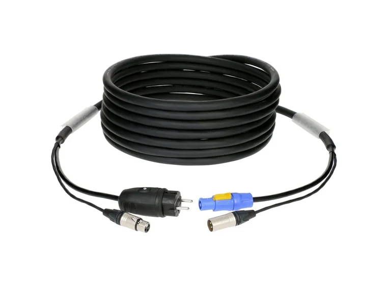 Klotz H1A33NP015 hybrid XLR M/F Powercon A (blue)/Schuko cable plug 15m 
