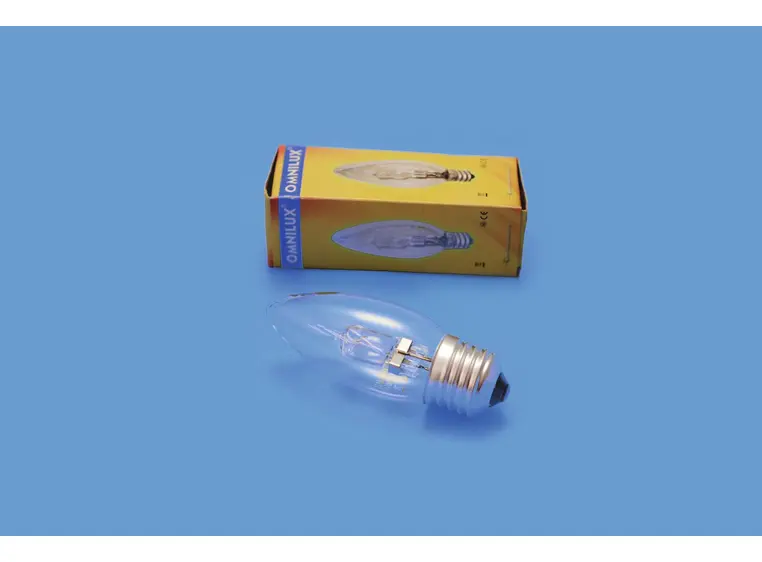 Omnilux 230V/18W E-27 candle lamp clear 