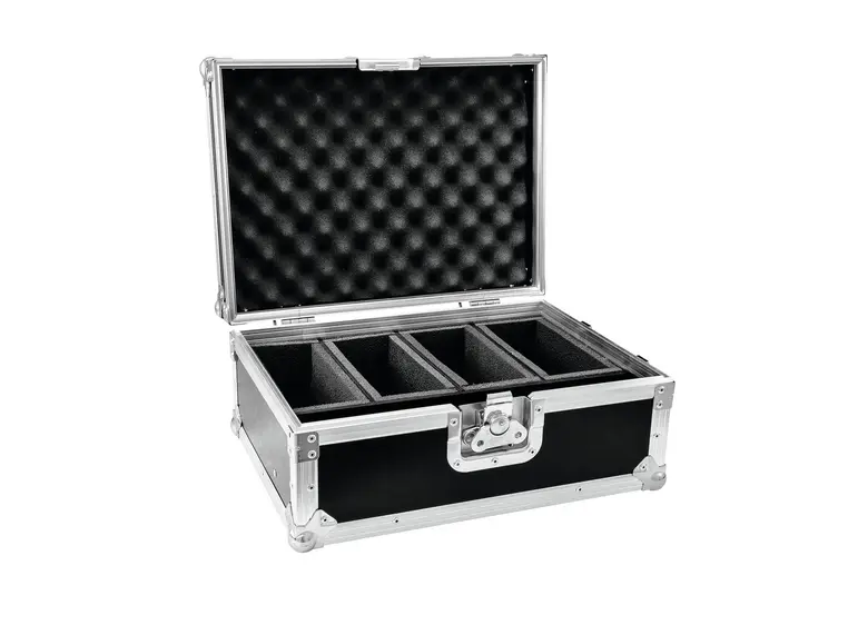 ROADINGER Flightcase 4x AKKU Flat Light Series 