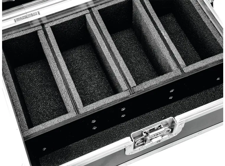 ROADINGER Flightcase 4x AKKU Flat Light Series 
