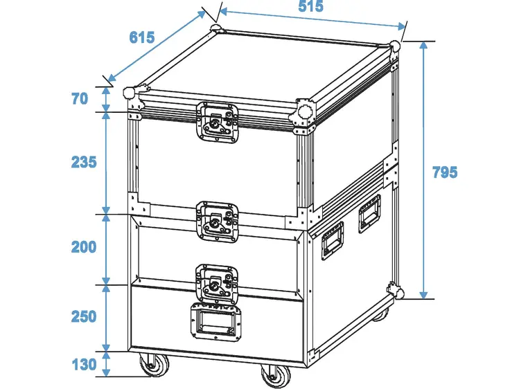 ROADINGER Universal roadie case wheels 