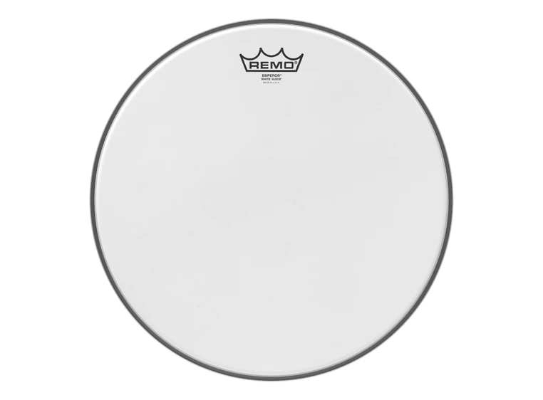 Remo BE-0814-WS White Suede Emperor 14" Diameter Slagskinn 