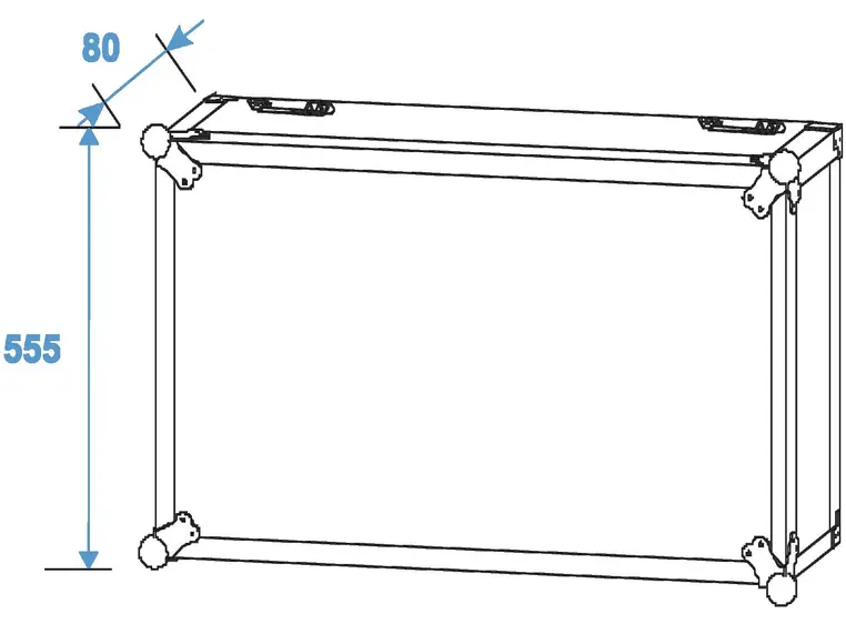 Roadinger Rack Profi 12U 45cm with wheels 
