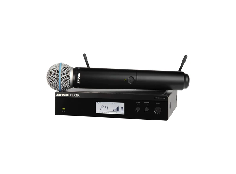 Shure BLX24RE vokal system med Beta58 K3E (606-630 MHz) Rack monterbart 