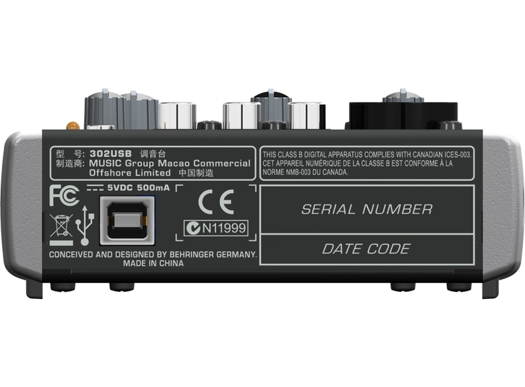Behringer XENYX 302USB Mixeur USB & Interface Audio