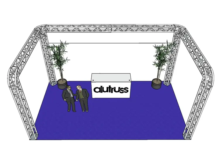 ALUTRUSS Truss set QUADLOCK 6082R U-Figure 7x4x3.5m (WxDxH) 