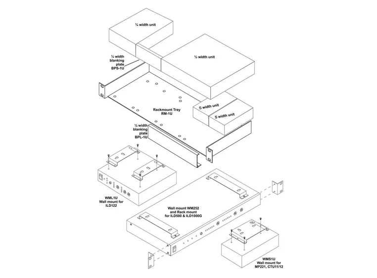 Ampetronic WMF-1U Veggmonteringsbrakett for ILD500 & ILD1000G 