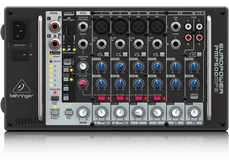 Behringer PMP500MP3 500W 8-Channel Powered Mixer