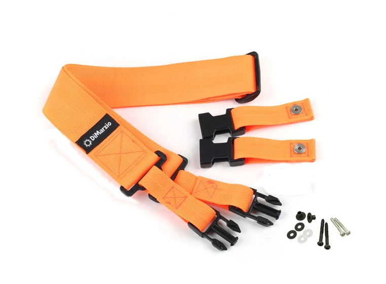 DIMARZIO DD2200OR 2" ClipLock Strap Neon Orange 