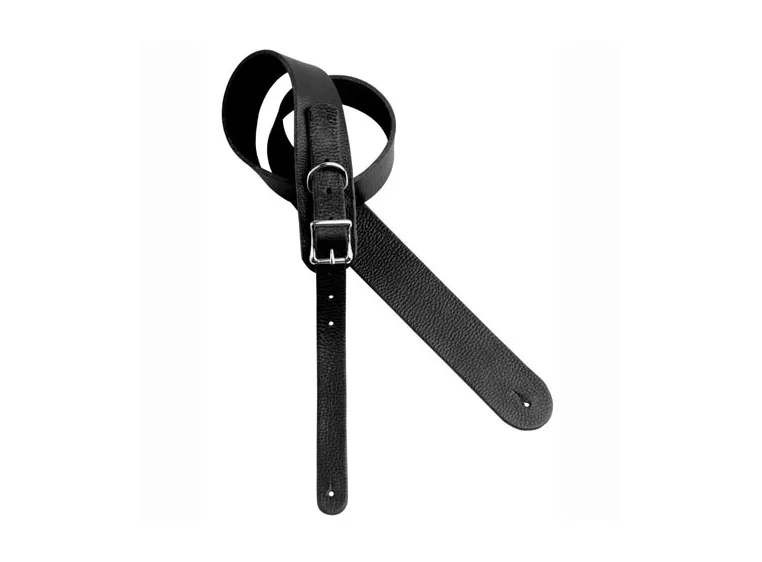 DIMARZIO DD3252BKL 2" Strap Italian Black Leather w/Buckle Long 