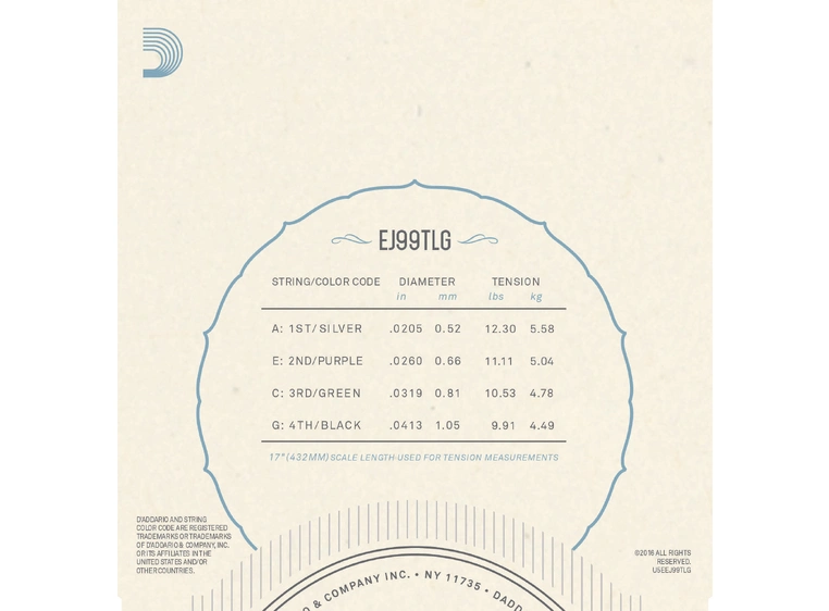 D'Addario EJ99TLG 