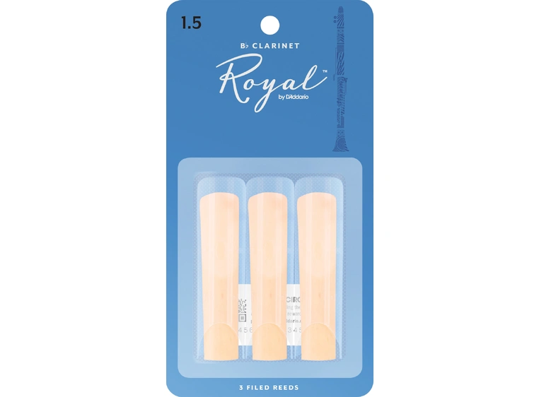 D'Addario RCB0315 Klarinett Flis Royal Bb Clarinet 1.5 3 pack 