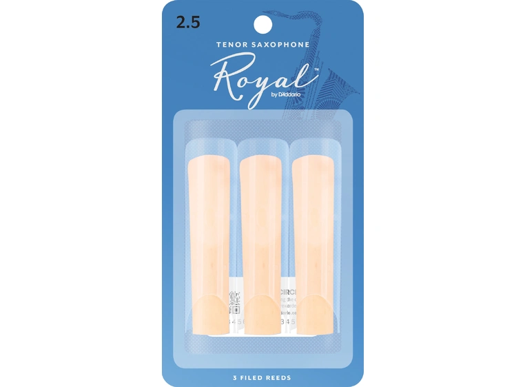 D'Addario RKB0325 Tenorsaksofon Flis Royal Tenor Saxophone 2.5 3 Pack 