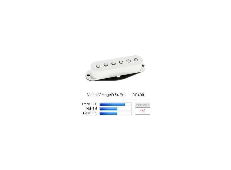 DiMarzio DP408W Pickup Strat Virtual Vintage 54 Pro White 