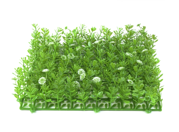 EUROPALMS Grass mat, artificial, green-white, 25x25cm 