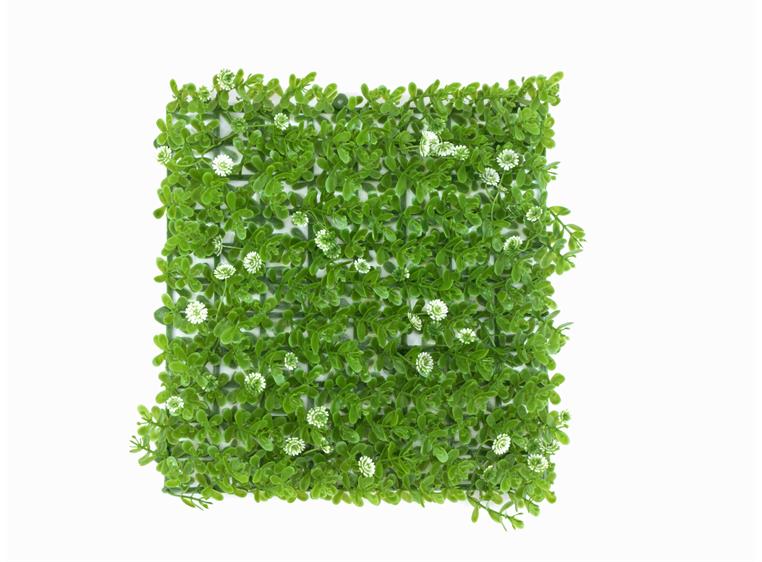 EUROPALMS Grass mat, artificial, green-white, 25x25cm