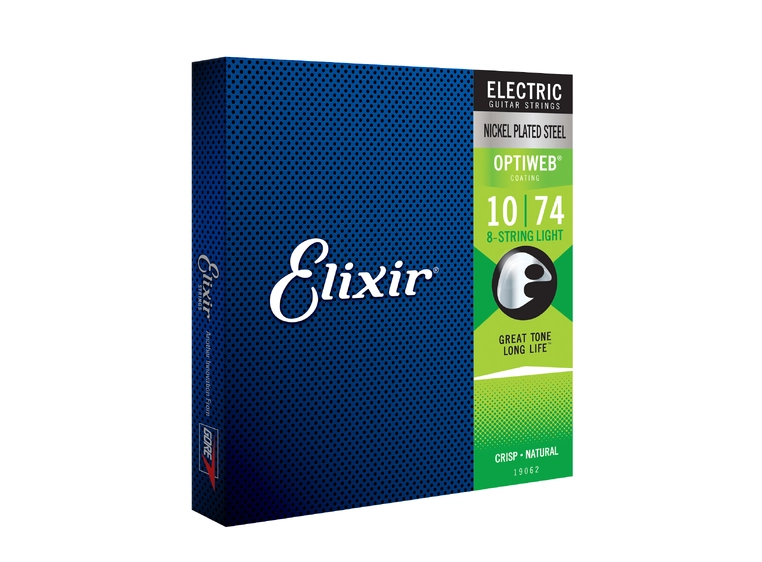 Elixir Optiweb Electric Nickel Plated (010-074) 19062 8-strenger Light 