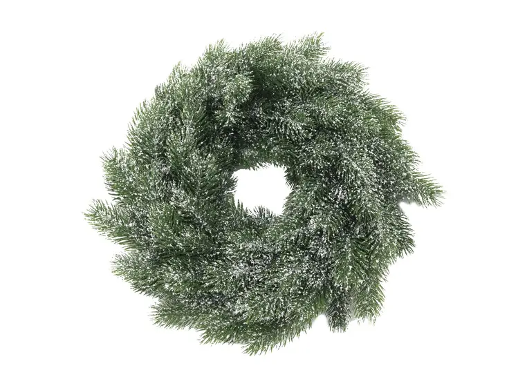 Europalms Fir wreath, snowy, PE, 45cm 