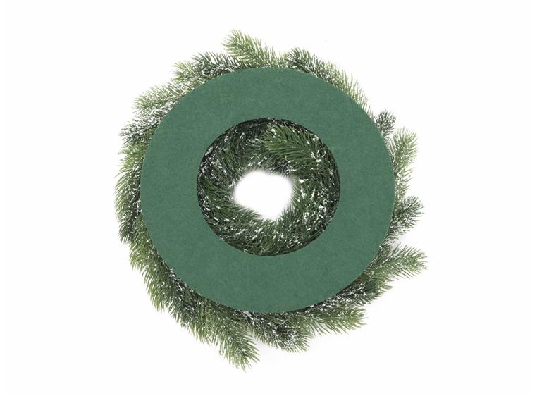Europalms Fir wreath, snowy, PE, 45cm