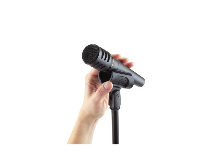 K&M 85070 Microphone clip, black ø34?40 mm.  3/8" and 5/8"