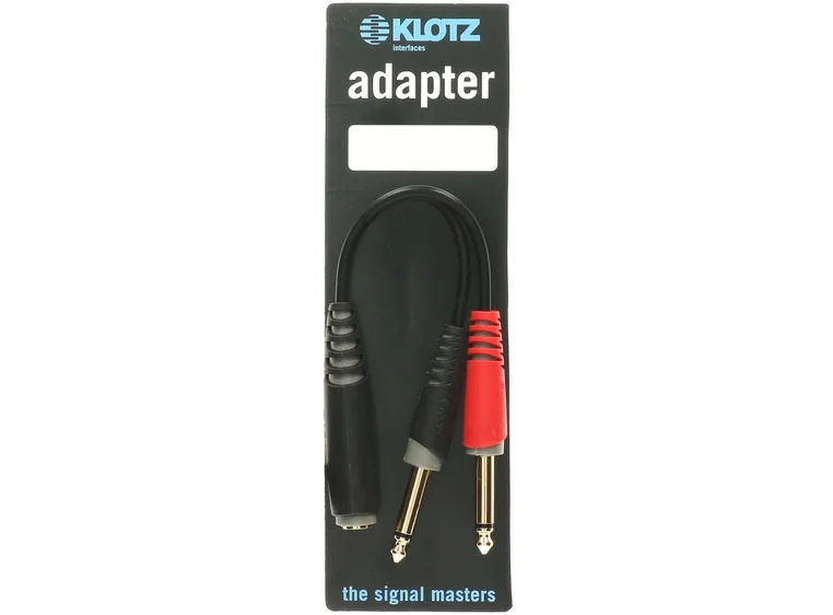Klotz AYS-5 Y-Kabel Jack Stereo Hun til 2x Jack Han Mono 0,2 m 