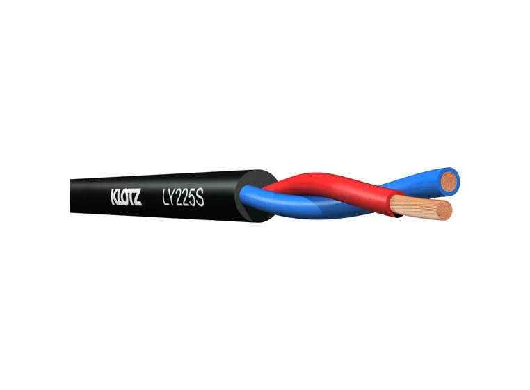 Klotz LY225TSW500 høyttaler kabel 2x2 5 twinax Sort 500m *Pris pr meter 