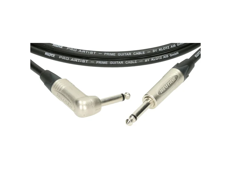 Klotz PRON030PR Pro Artist Ubalansert Gitarkabel m vinkel jack 3m 