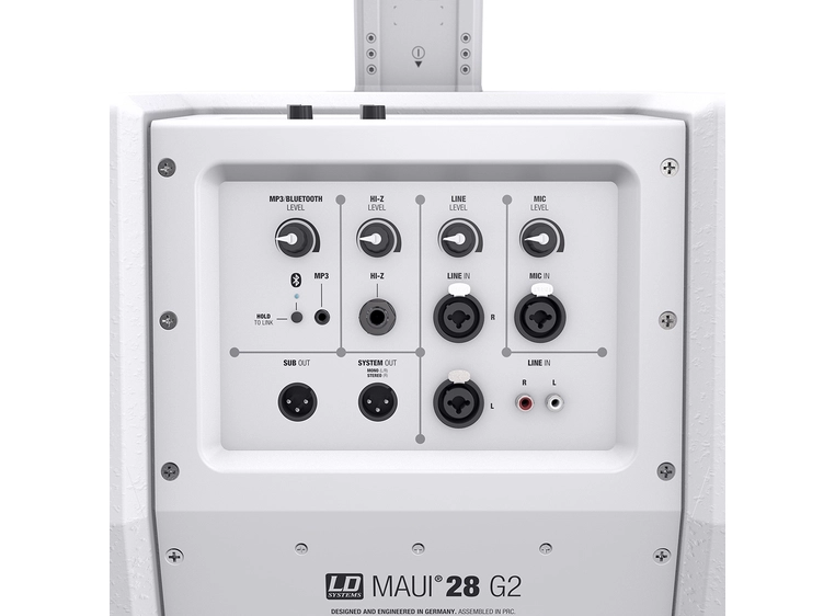 LD Systems MAUI 28 G2 W Compact Column PA with Mixer and Bluetooth white 