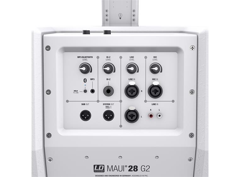 LD Systems MAUI 28 G2 W Compact Column PA with Mixer and Bluetooth white
