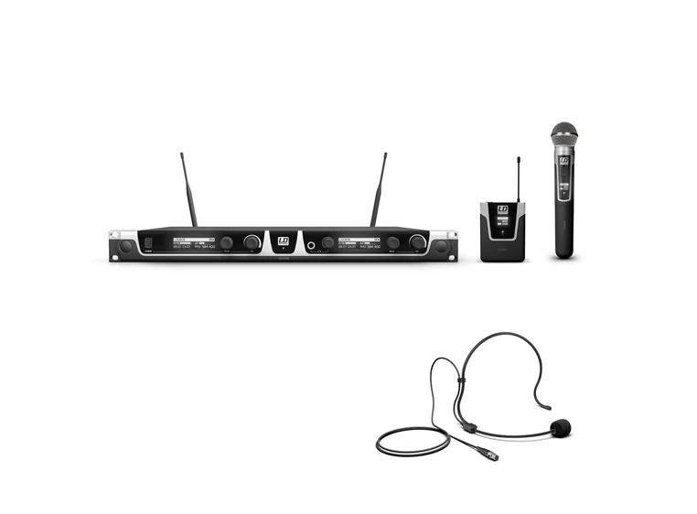 LD Systems U505 HBH 2 with Headset and Dynamic Handheld Mic, 584 - 608 MHz 