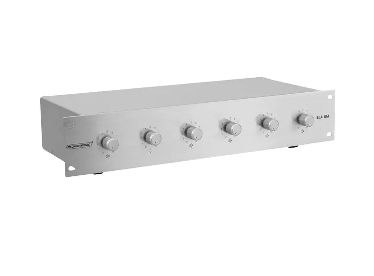 OMNITRONIC PA 6-zone mono vol contr 5W sil 