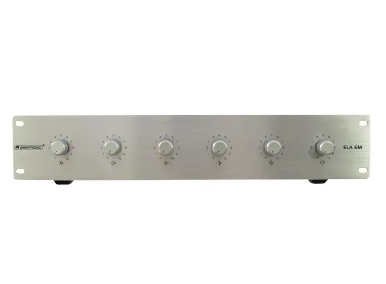 OMNITRONIC PA 6-zone mono vol contr 5W sil 