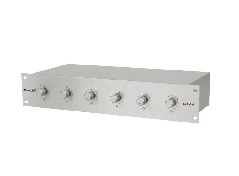 OMNITRONIC PA 6-zone mono vol contr 5W sil 