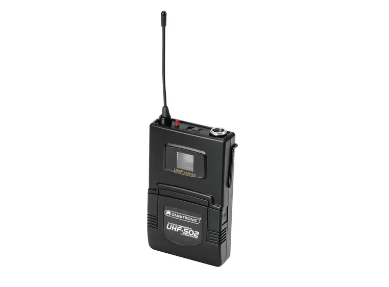 OMNITRONIC UHF-502 Bodypack incl. 823-832MHz Lavalier (CH B oran 