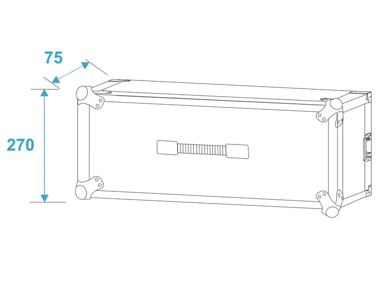 ROADINGER Effect rack CO DD, 5U, 24cm deep, black 