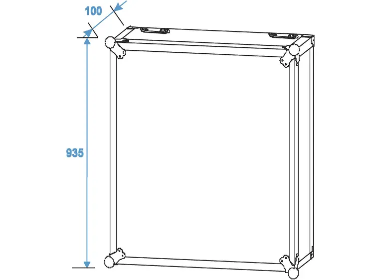 ROADINGER Rack Profi 20U 45cm with wheels 