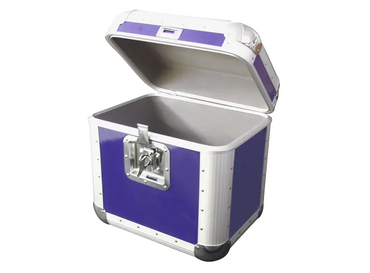 ROADINGER Record case ALU 75/25, rounded, blue 