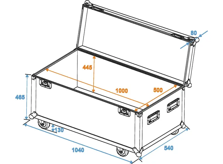 ROADINGER Universal case Profi 100x50x50cm wheels