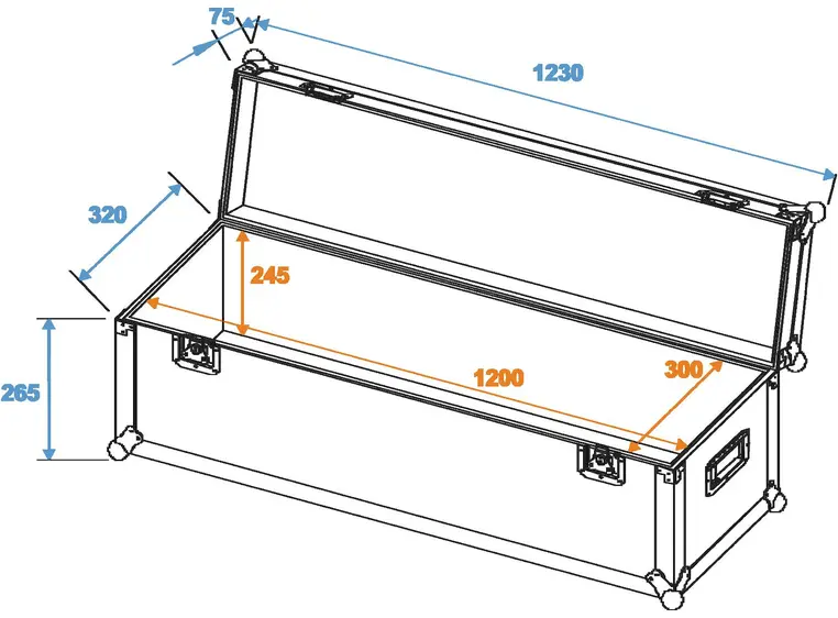 ROADINGER Universal case Profi 120x30x30cm 