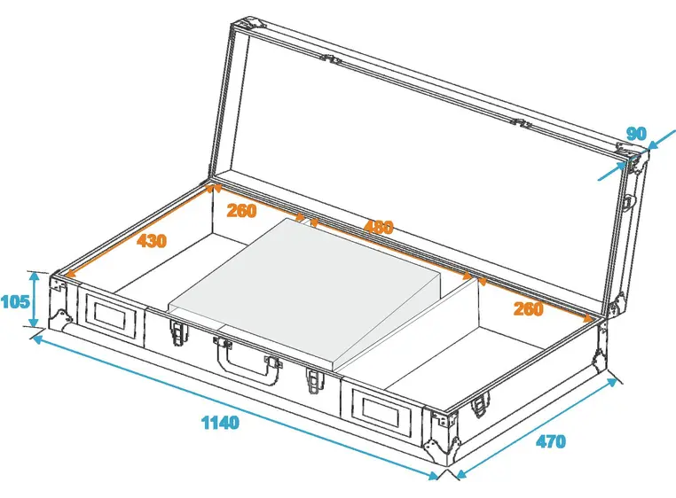 ROADINGER Universal console DS-1 2xCD/1xM-19 LT bk 