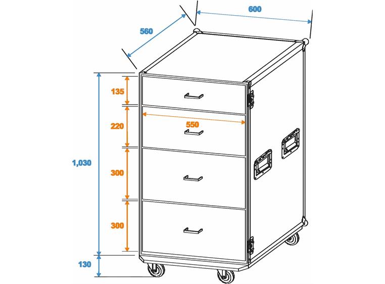 ROADINGER Universal drawer case ODS-1 wheels