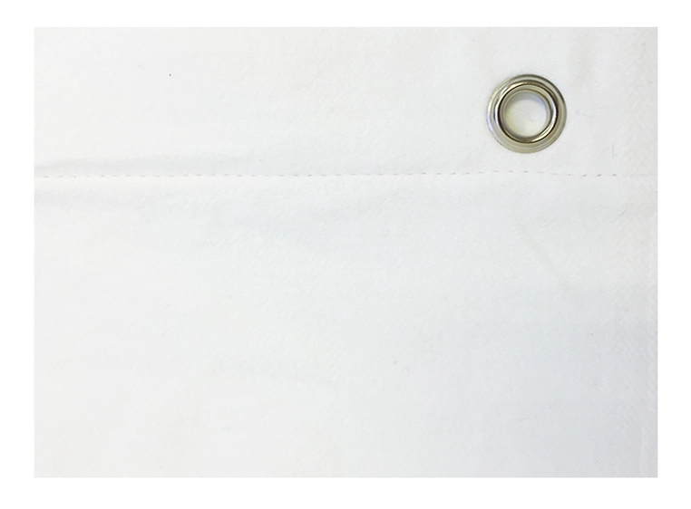 Sceneteppe molton 5x3m Ferdigsydd Hvit, 300g/m2, maljer i bredden (3m) 