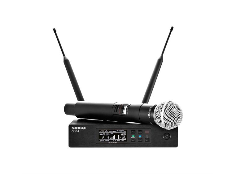 Shure QLXD24 trådløst system SM58 med SM58 mikrofon H51(534-598 MHz)