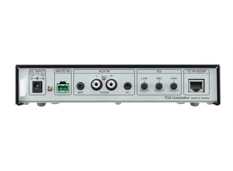 TOA IR-802T IR trådløs tuner/mikser med 3xAuxIP, 3bånd EQ