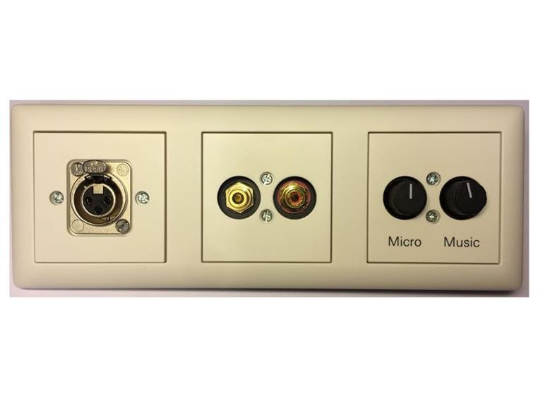 TOA UP-MV-206 Wall Mount Pre-Amplifier, 1x Mic XLR, 2x Phono IP, 2x Vol.